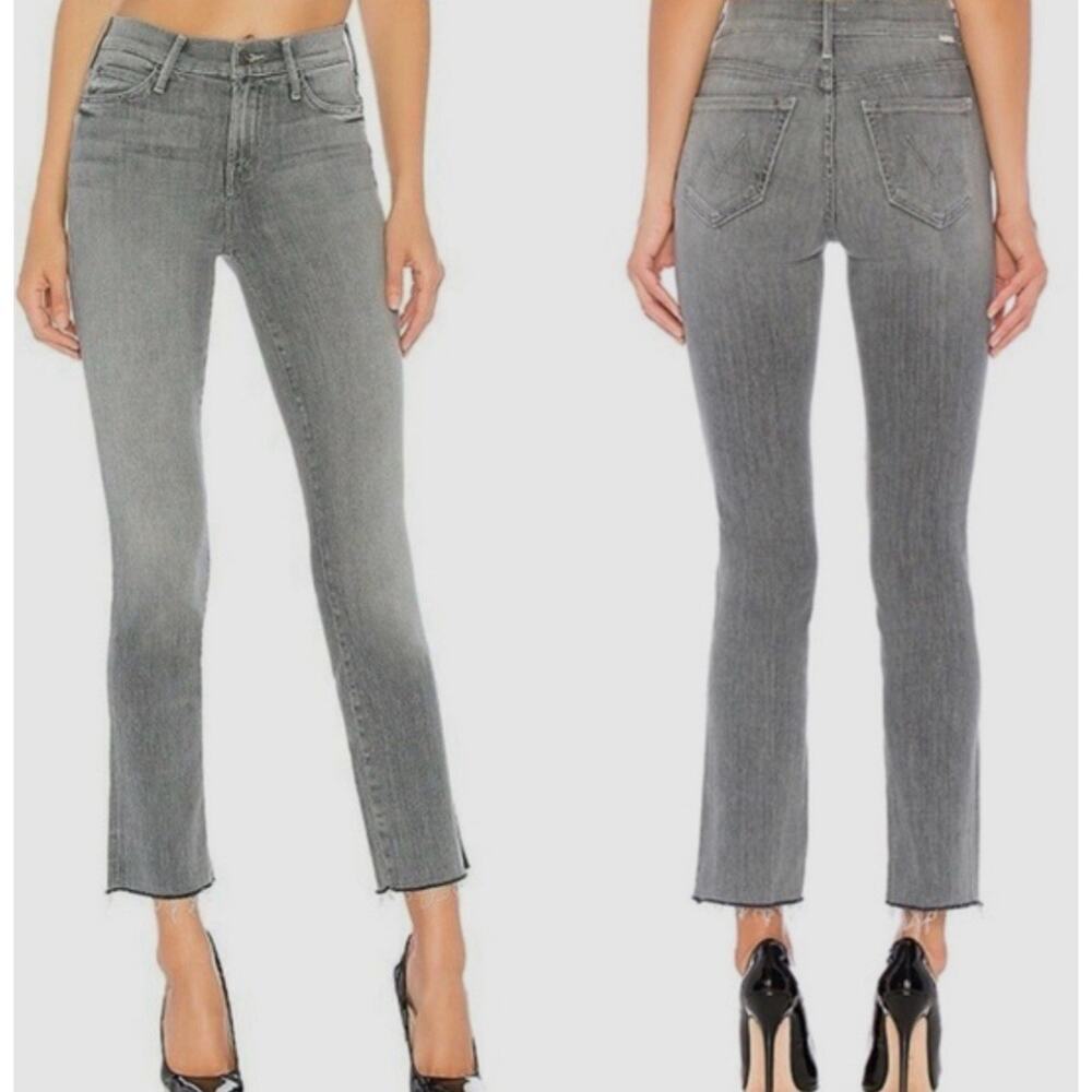 MOTHER The Rascal Ankle Snippet Jeans In Makin’ The Grade - Gray - Size 26